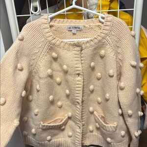 A. Cheng gorgeous wool cardigan Pom Pom! Size small XS!